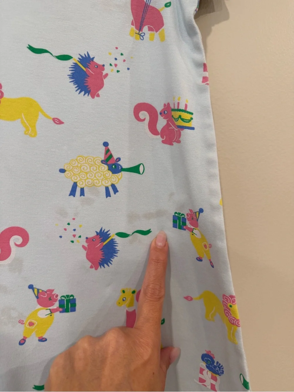 Beaufort Bonnet Company Birthday party animal Short Sleeve Polly Play Dress